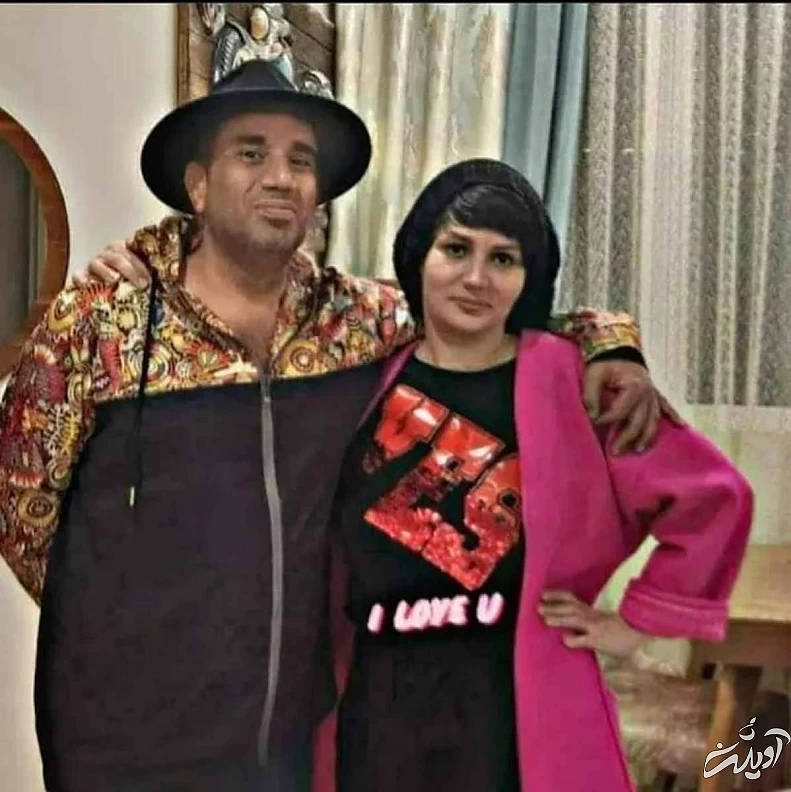 عکس همسر زیبای نصرالله رادش در آغوش هم !